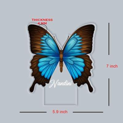 Butterfly Theme LED Night Light, 3D Illusion Lamp with Color Changing & Black Base Kids Room Decor Bedside Lamp Birthday Return Gift for Girls